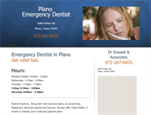 Tablet Screenshot of planodentalemergency.com